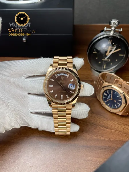 Đồng Hồ Rolex Day Date Rose Gold 228235 Gm Factory